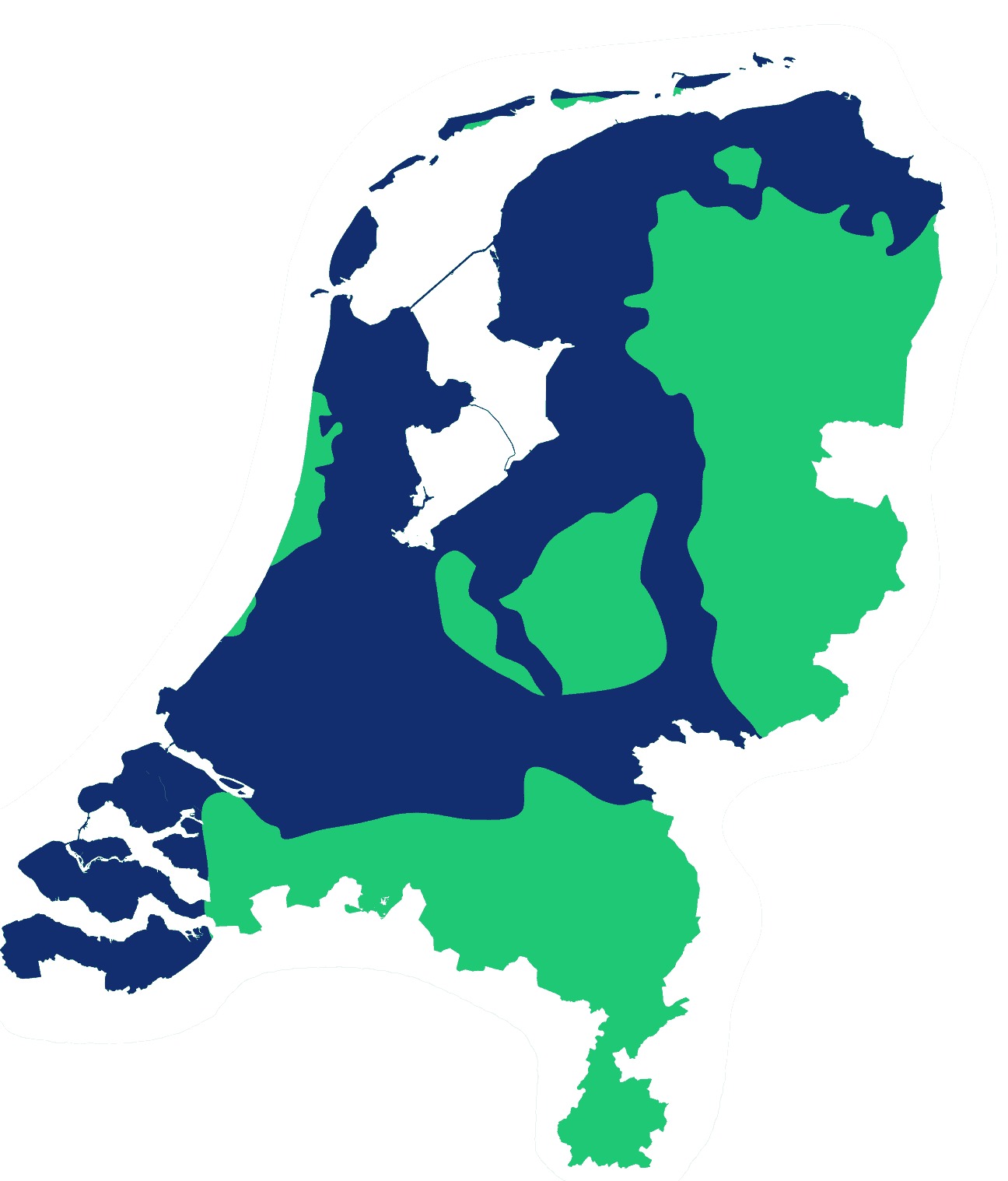 Nederland overstromingsgebied bij dijkdoorbraak