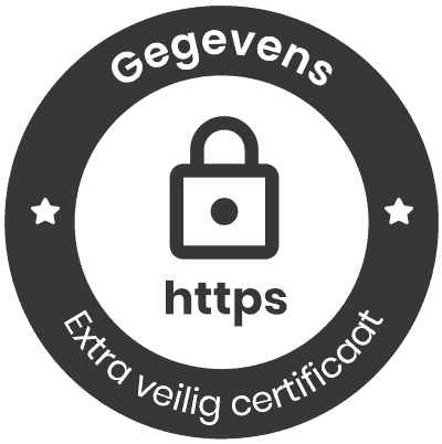 Gegevens worden veilig verstuurd met ons extra veilig certificaat.